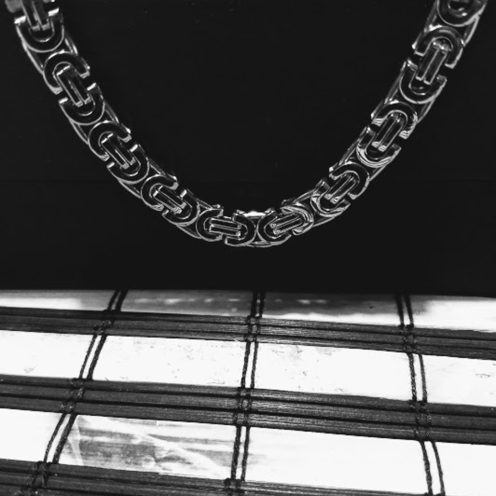 Stainless Steel Silver Color Men's Necklace-22"
